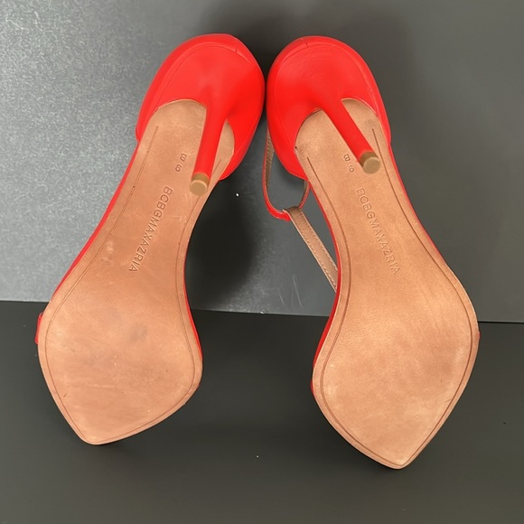 BCBG Maxazria size 9 B beautiful bright red/orange high heels - Picture 5 of 7